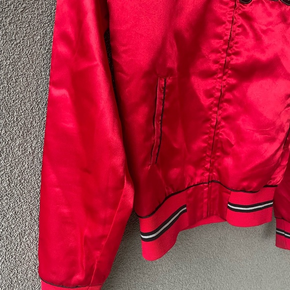 BoDog Casino Red Jacket, Play Hard, Red Black Shiny Jacket,Small Bomber Jacket, - Picture 6 of 10